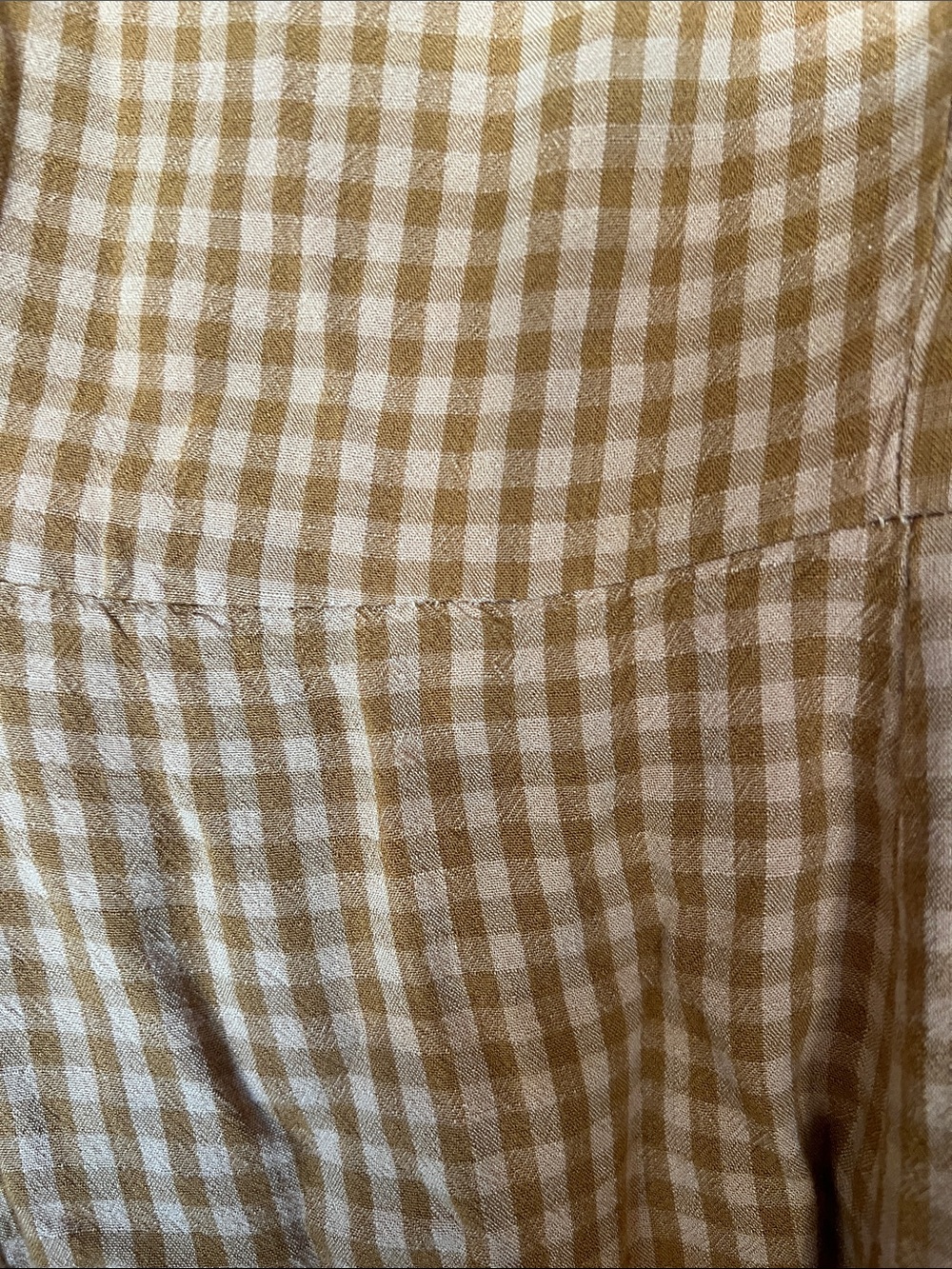Aeropostale Mustard Gingham Spaghetti-Strap Mini Dress with pockets - Picture 5 of 12